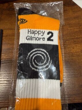 Crew Athletic Socks in Orange, Black & White